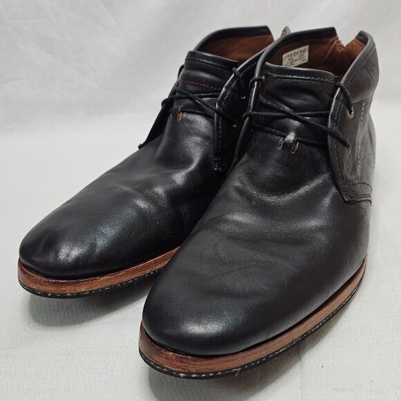 Timberland Boot Co Chukka Boots Wodehouse Black Leather Ankle Casual Mens Size 9 - Picture 1 of 9
